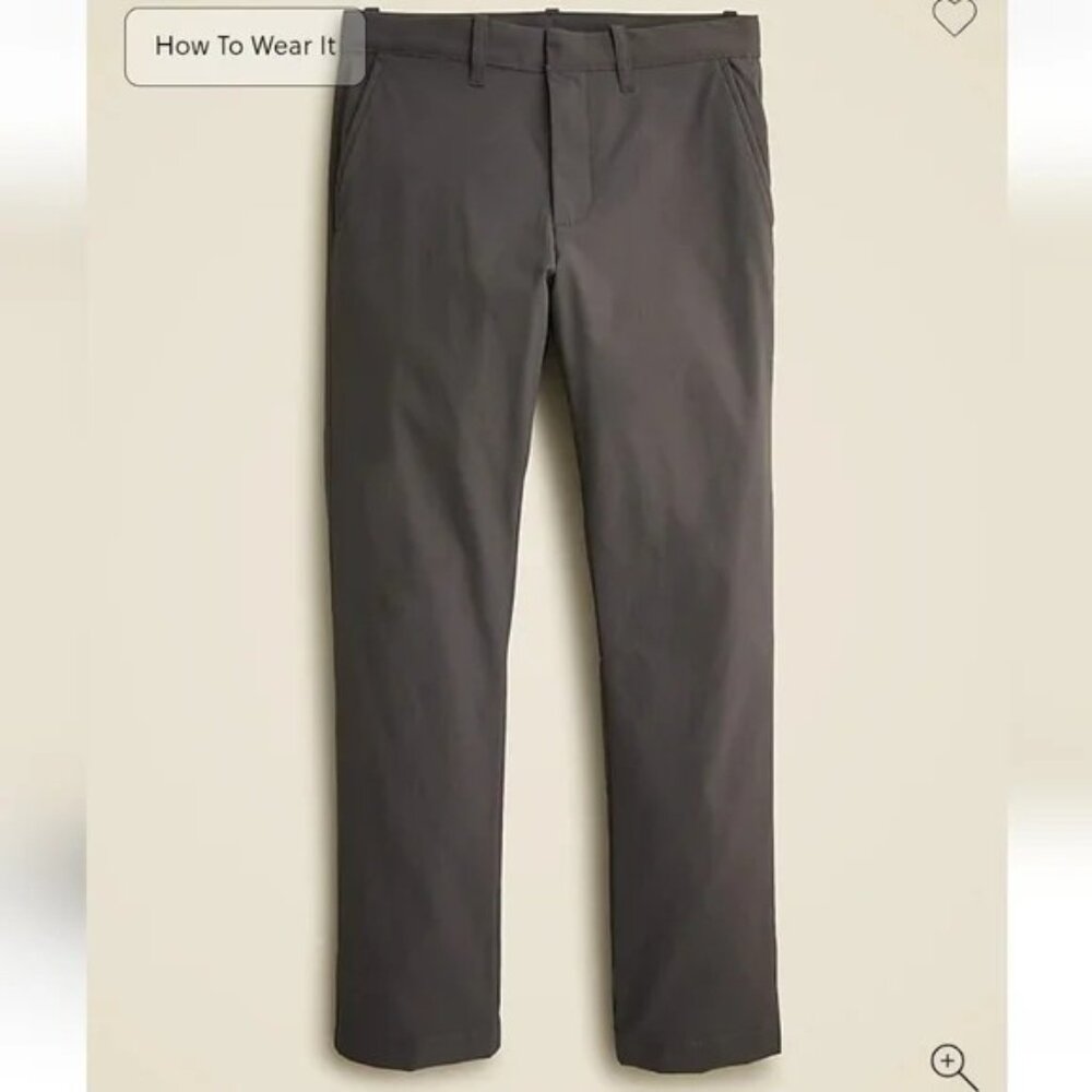 J. Crew Boys 770 straight-fit tech pant in Bedford Coal Size 12